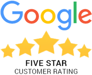 Five Star Customer Ratings on Google