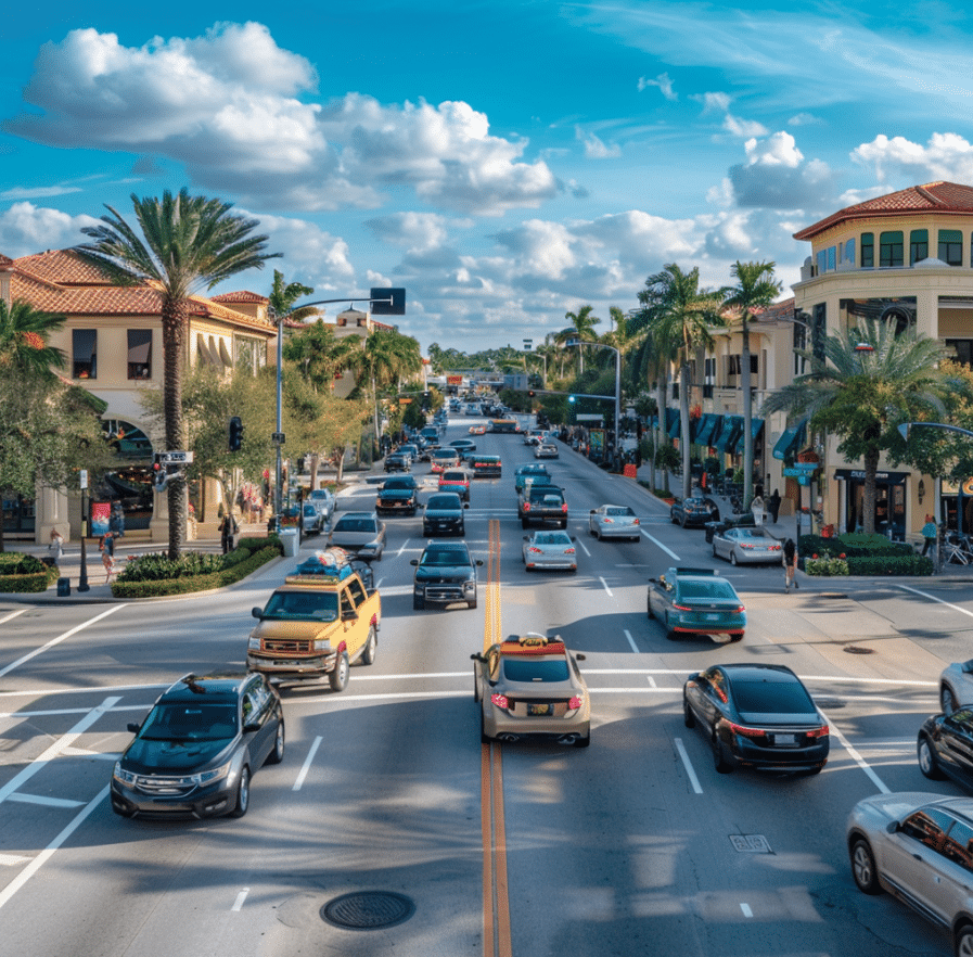 Risky intersections and recent car accidents in west palm beach florida